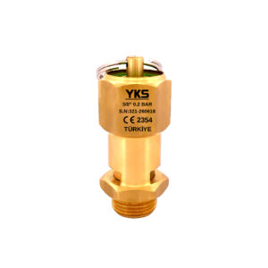 3/8" 0.2 Bar CE Belgeli Mühürlü Pirinç Emniyet Ventili