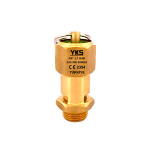 3/8" 1.7 Bar CE Belgeli Mühürlü Pirinç Emniyet Ventili
