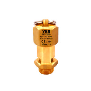 3/8" 6 Bar CE Belgeli Mühürlü Pirinç Emniyet Ventili