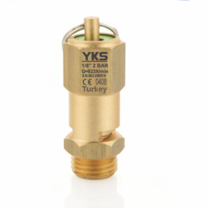 1/8″ 2 Bar CE Belgeli Mühürlü Pirinç Emniyet Ventili